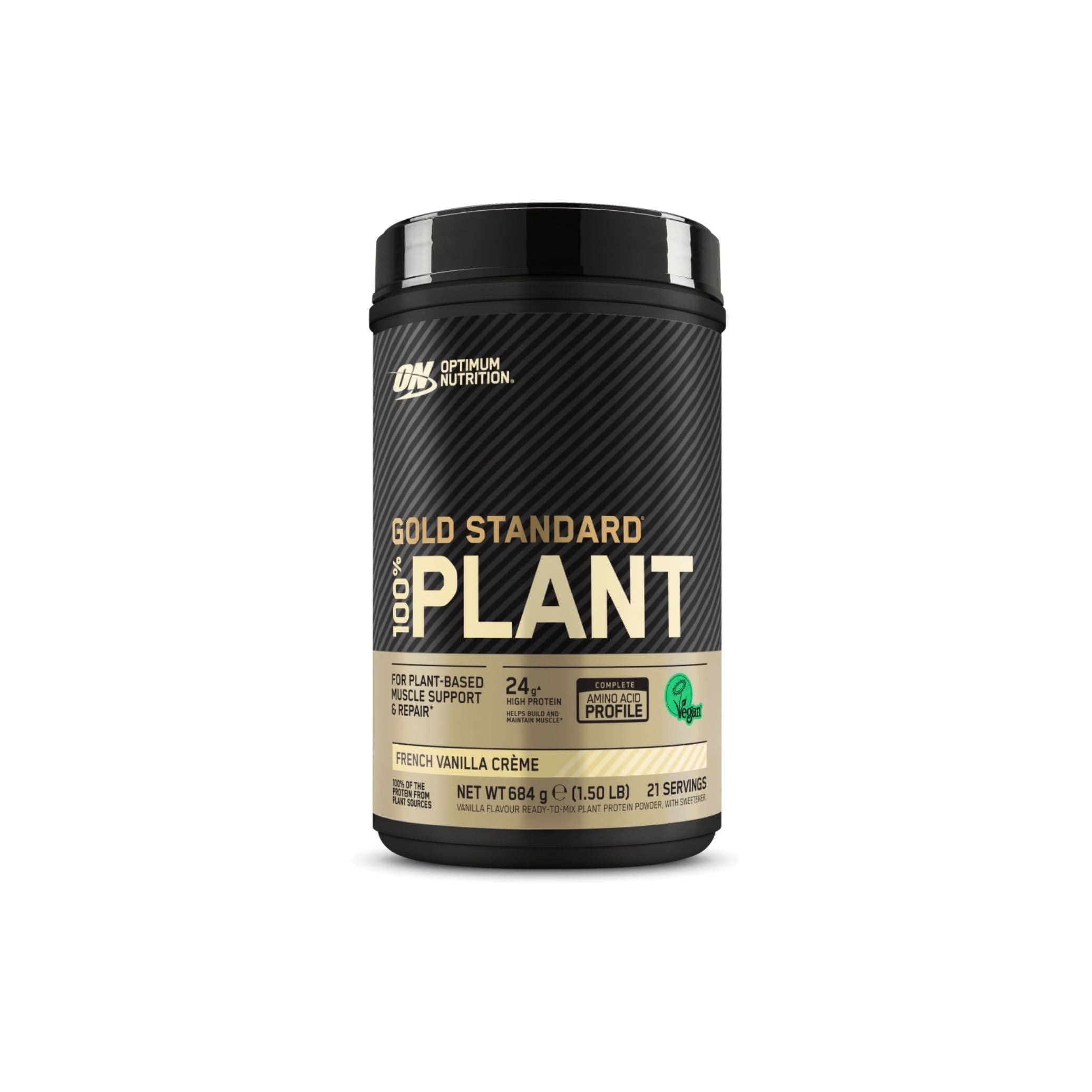 ON 100% Plant Protein Gold Std, 684g, smak av fransk Vanilje front