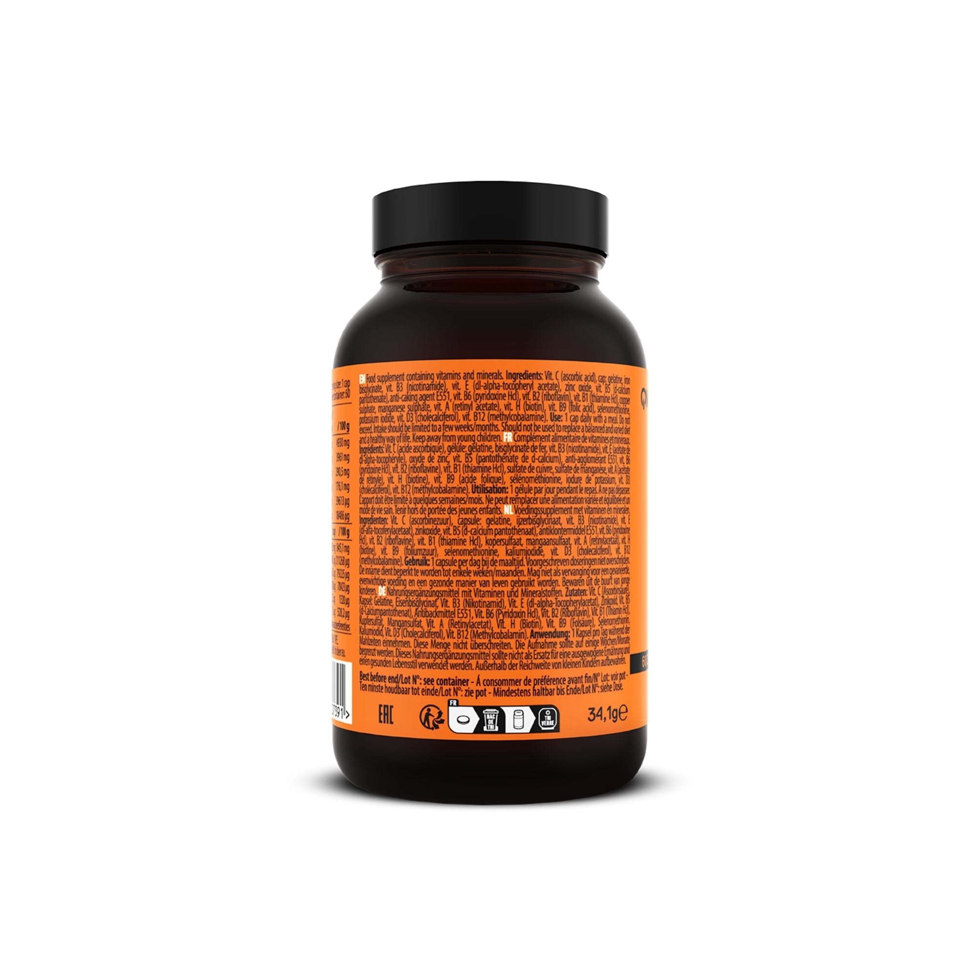 QNT Daily Vitamins, 60 kapsler ingrediensliste