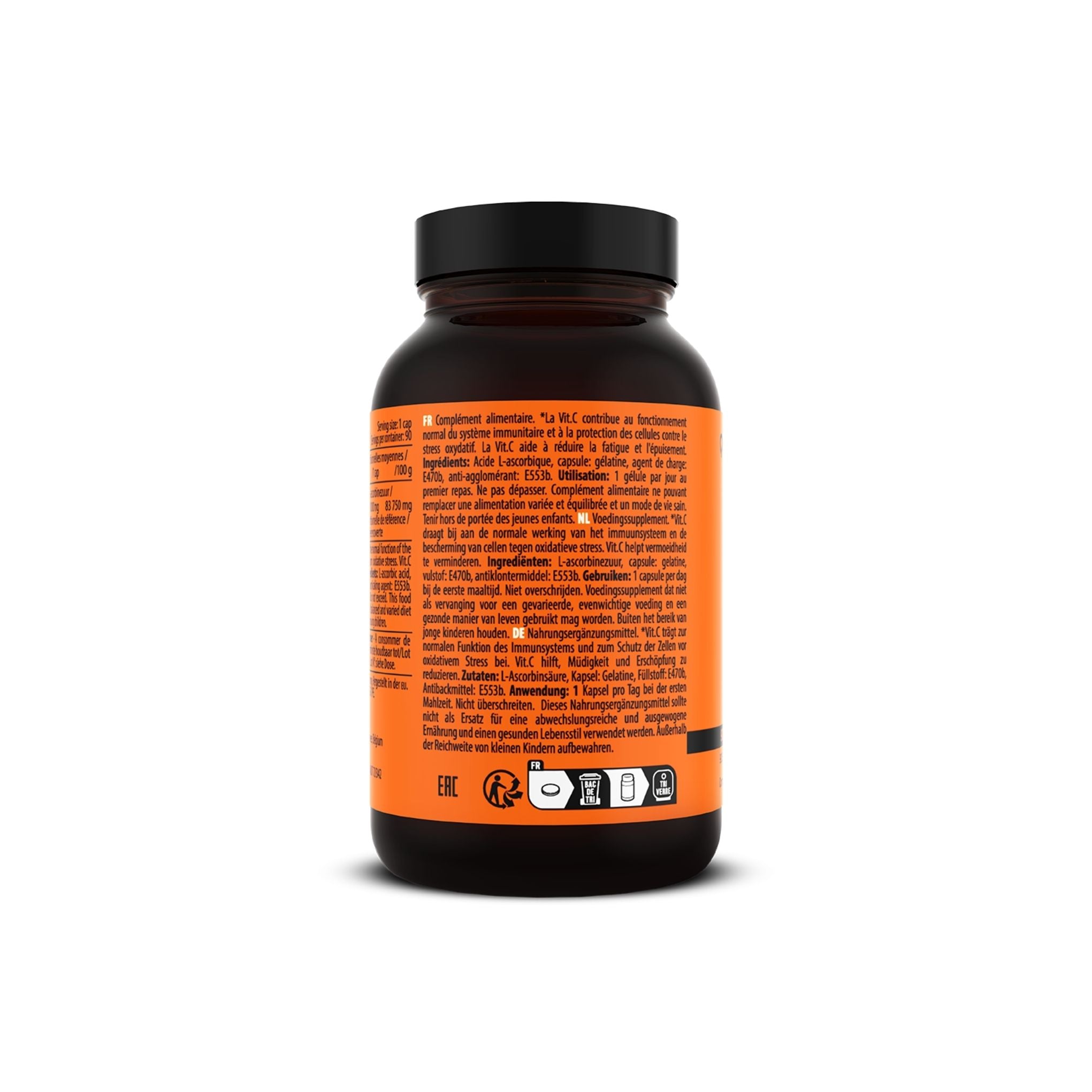 QNT Vitamin C 1000mg, 90 kapsler ingrediensliste