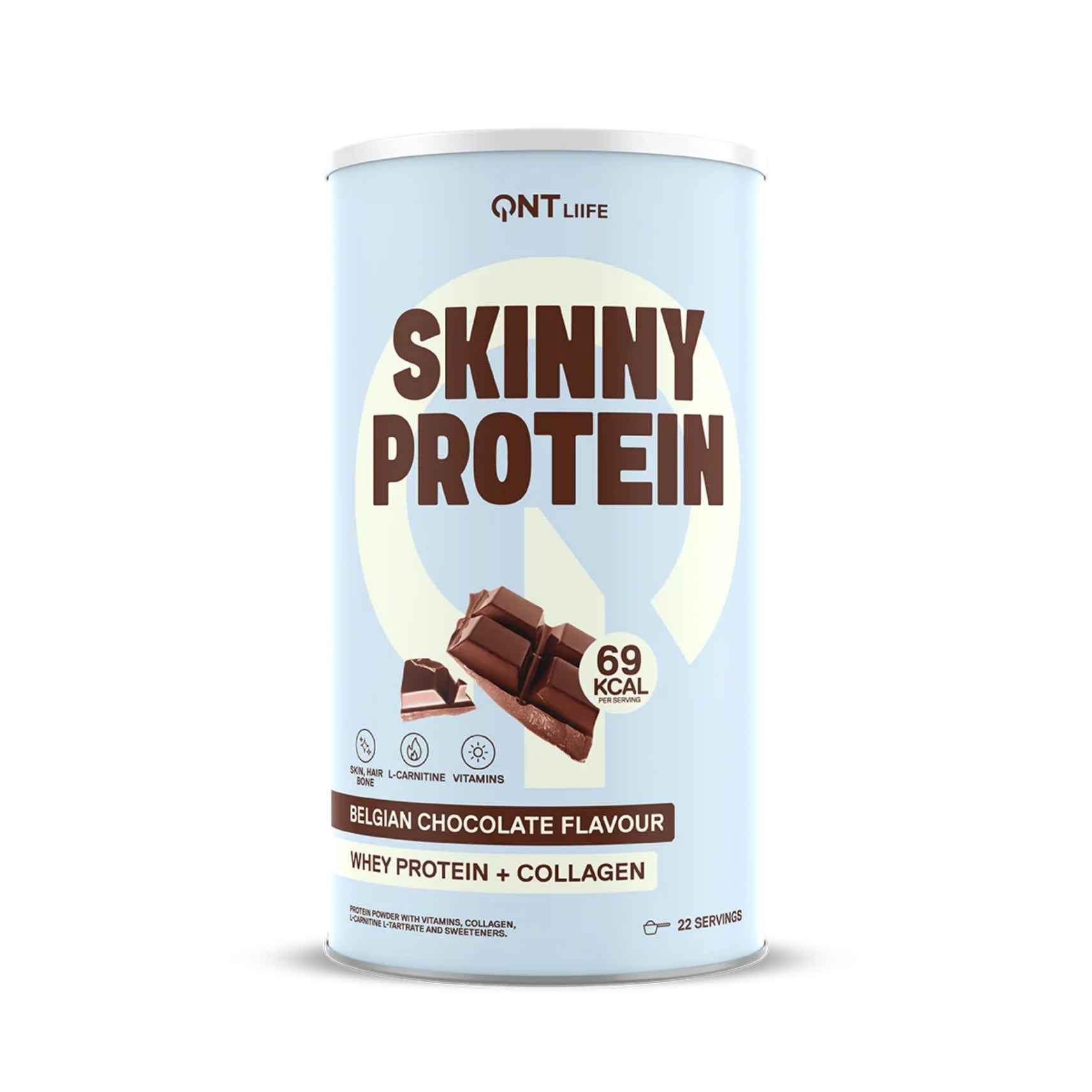 QNT Skinny Protein med smak av belgisk sjokolade