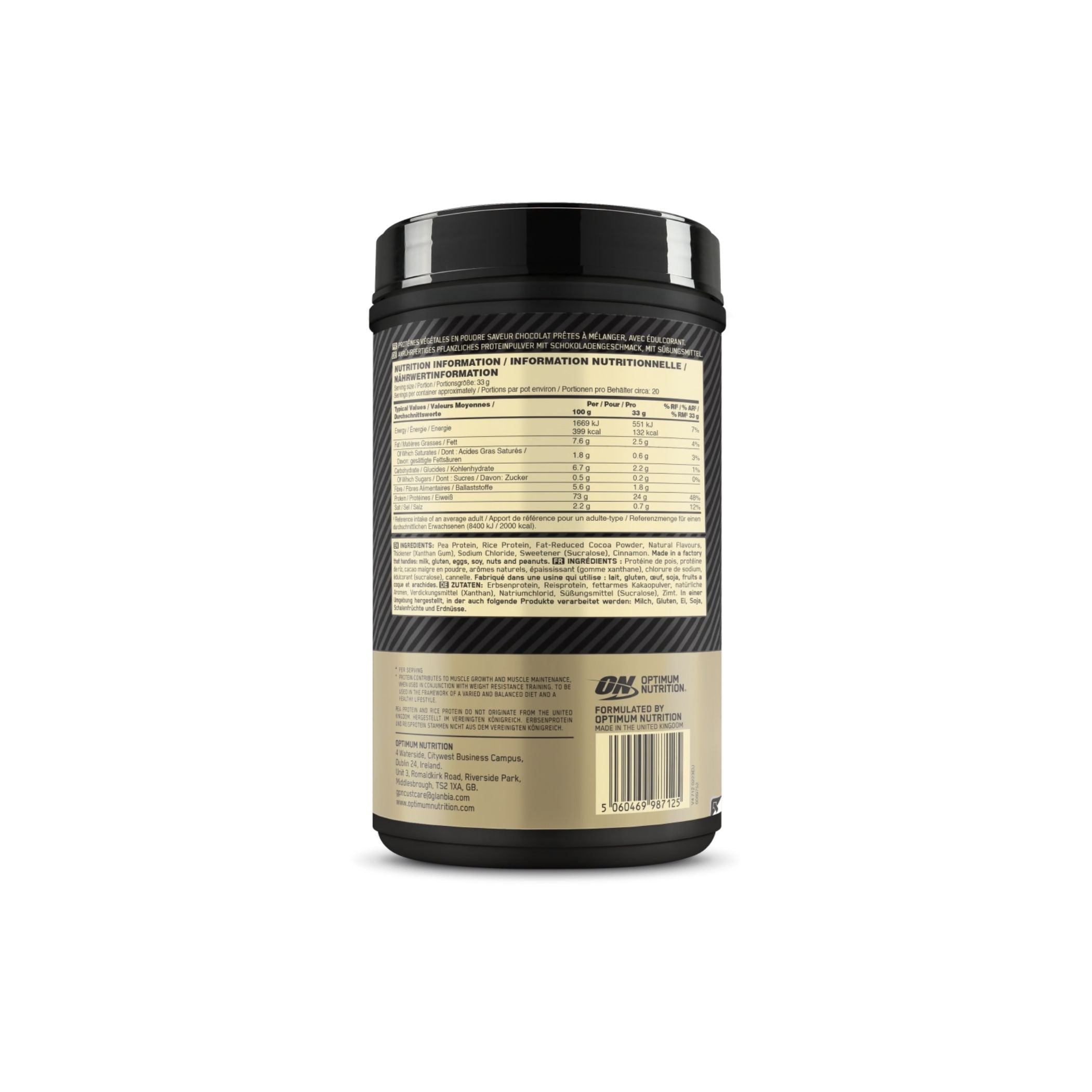 ON 100% Plant Protein Gold Std, 684g, Sjokolde